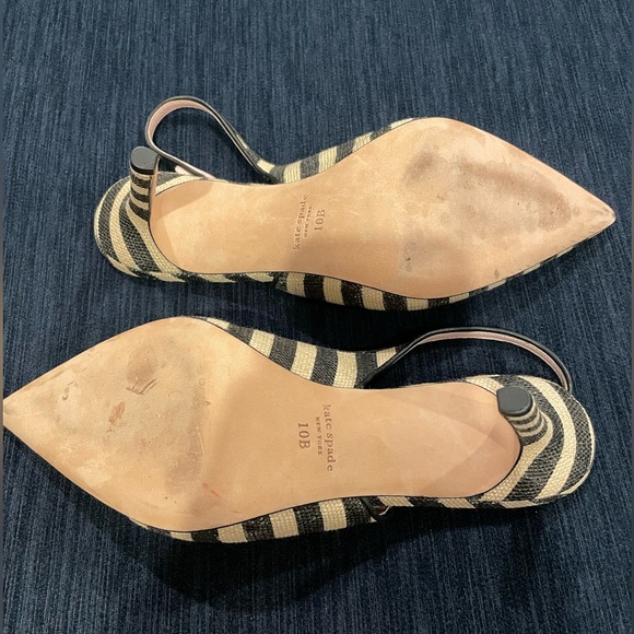 Kate Spade Veronica High heels Raffia (Black/Beach Sand) Women's stilettos 10B - Picture 6 of 6